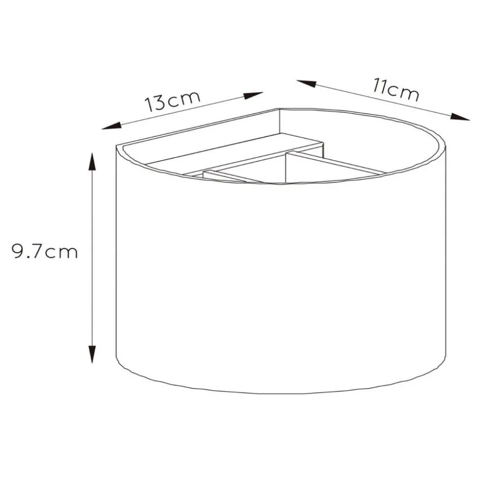 LED wandlamp Xio, rond, antiek messing