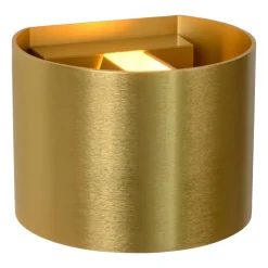 LED wandlamp Xio, rond, goud mat