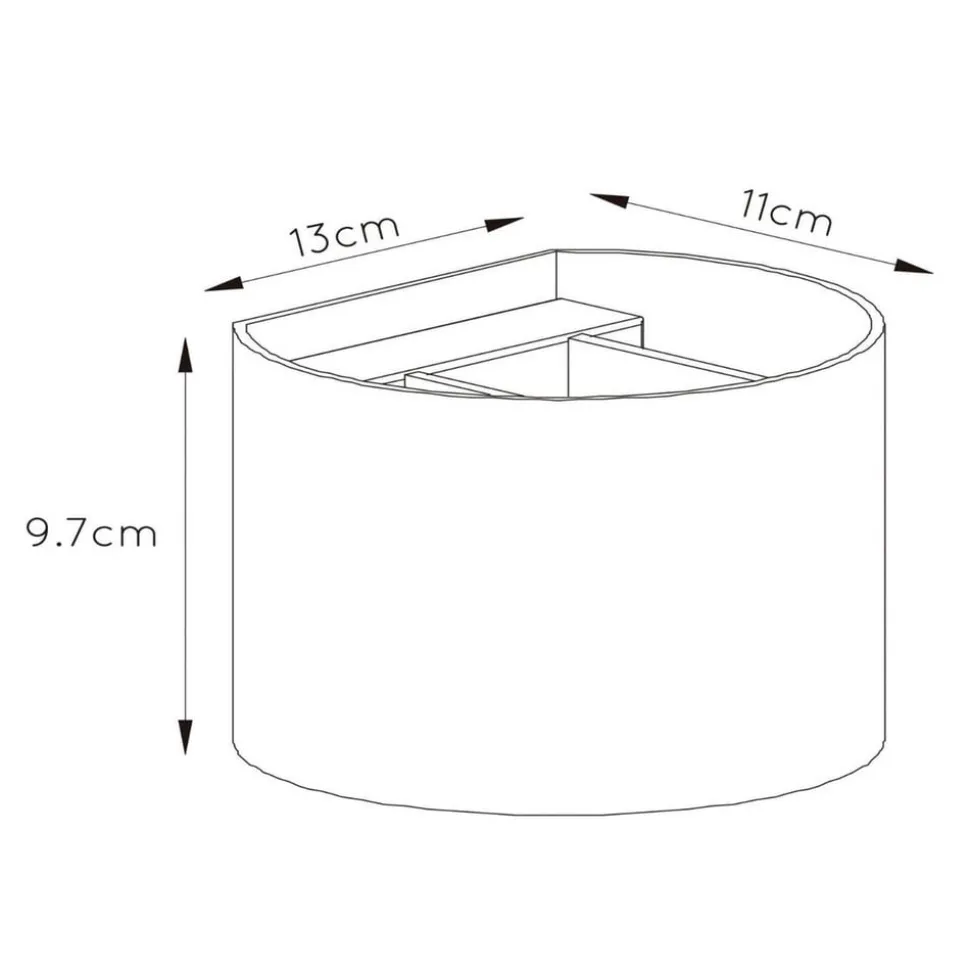 LED wandlamp Xio, rond, goud mat