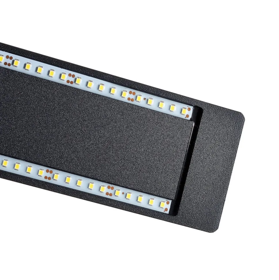 LED wandlamp Zig Zag zwart, breedte 53 cm