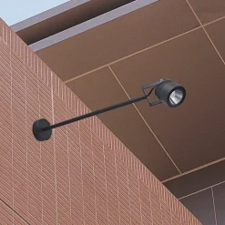 LED wandspot voor buiten 5012, zwart, aluminium, glas, 68 cm