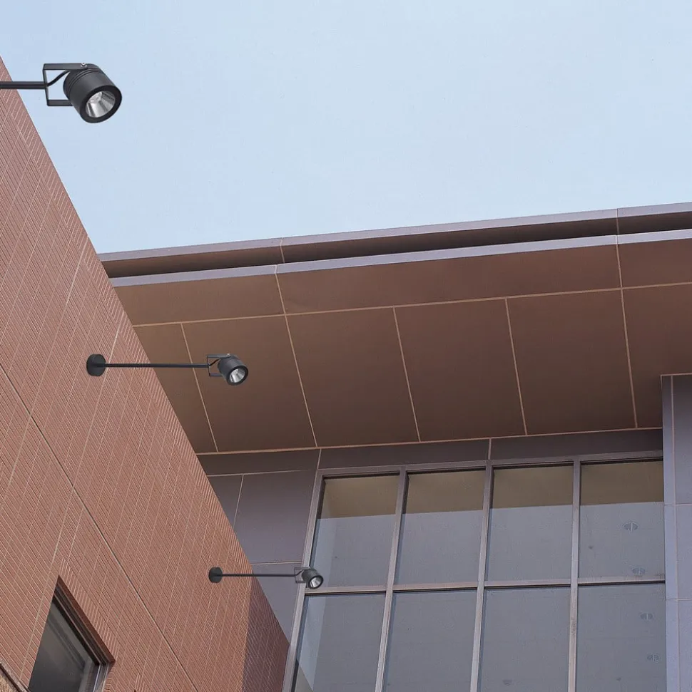 LED wandspot voor buiten 5012, zwart, aluminium, glas, 68 cm