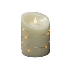 LED waskaars crème Lichtkleur amber Hoogte14cm