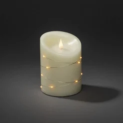 LED waskaars crème Lichtkleur amber Hoogte14cm