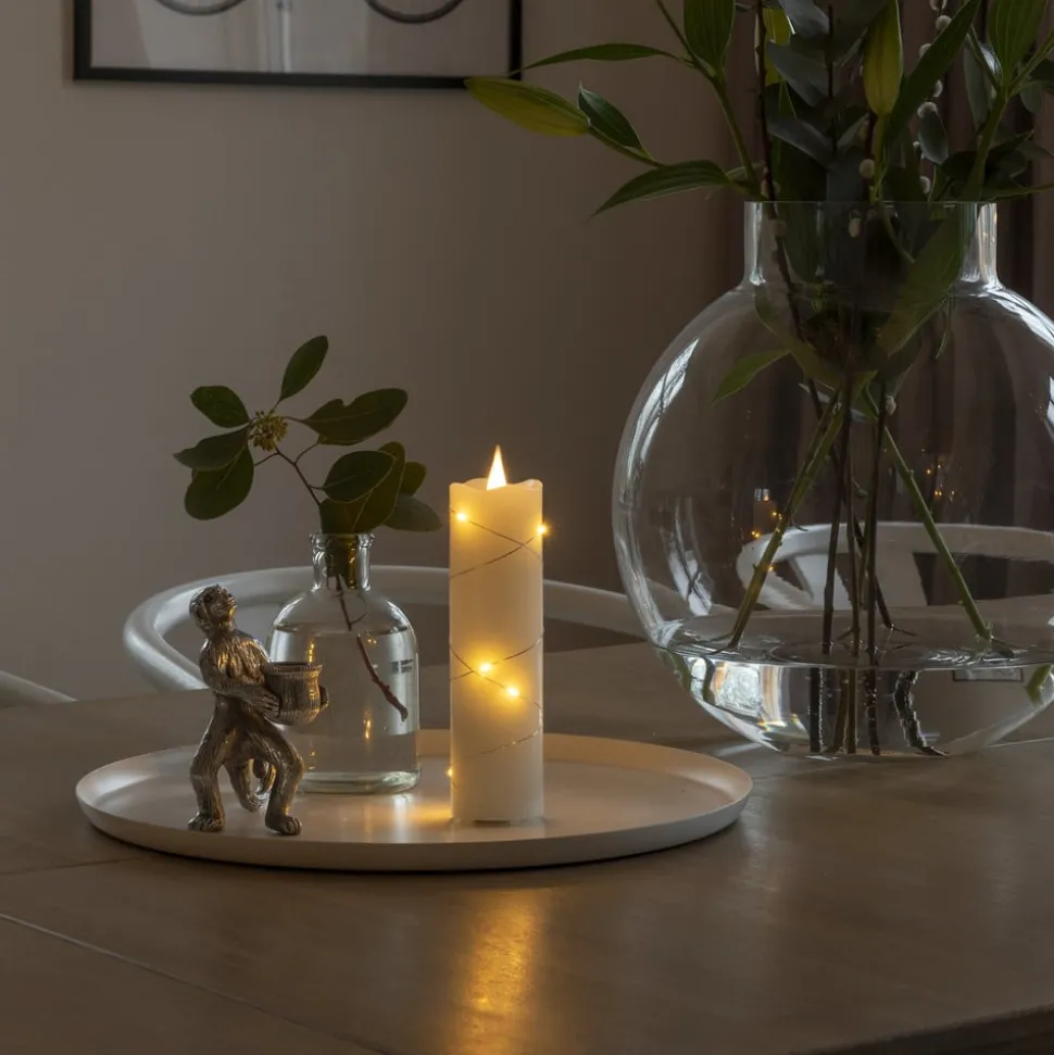 LED waskaars crème lichtkleur amber 17,8 cm