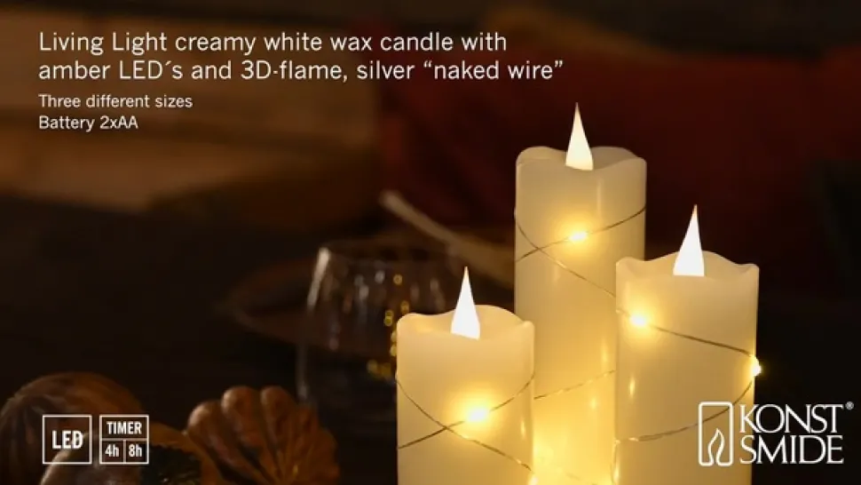 LED waskaars crème lichtkleur amber 12,7 cm