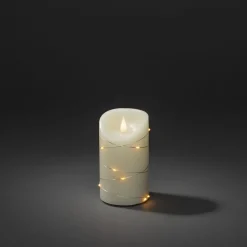 LED waskaars crème Lichtkleur amber Hoogte13cm