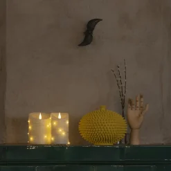 LED waskaars crème Lichtkleur amber Hoogte13cm