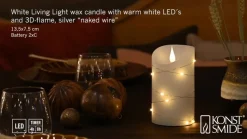 LED waskaars wit Lichtkleur warmwit 13,5 cm