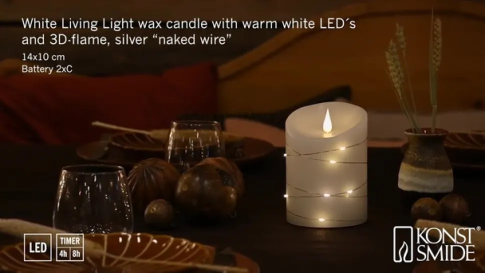 LED waskaars wit Lichtkleur warmwit 14 cm