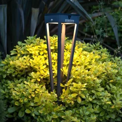 LED zaklamp op zonne-energie Tinka, 52 cm hoog, grijs