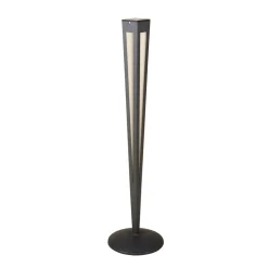 LED zon-energiefakkel Tinka + sensor, 120cm, grijs