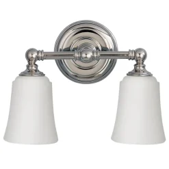 LED-badkamer-wandlamp Huguenot Lake, 2-lamps