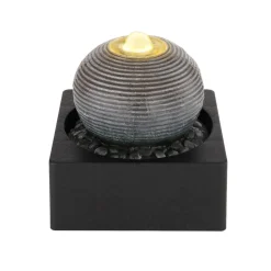 LED-binnenfontein Fontana, antraciet/grijs, bol
