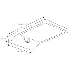 LED-buitenwandlamp op zonne-energie Basic + sensor