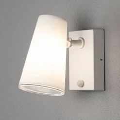 LED-buitenwandspot Fano met bewegingsmelder