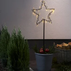 LED-decoratie ster Spiky voor buiten, batterij