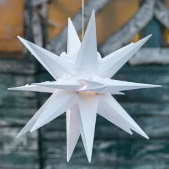 LED-decoratie-ster, 18-punten, Ø 25 cm, wit