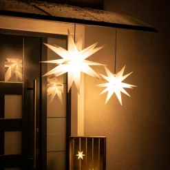 LED-decoratie-ster, 18-punten, Ø 25 cm, wit