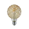 LED-globelamp E27, 4W 2.700K Struktur amber