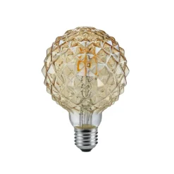 LED-globelamp E27, 4W 2.700K Struktur amber