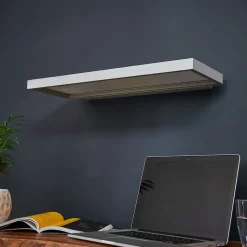 LED-kantoor-wandlamp Rick, grijs, universeel wit