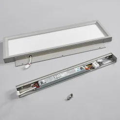 LED-kantoor-wandlamp Rick, grijs, universeel wit