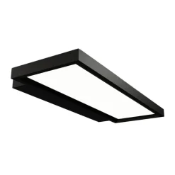 LED-kantoor-wandlamp Rick, zwart. universeel wit
