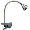 LED-klemverlichting Mini, flexibele arm, nikkel, 3.000K
