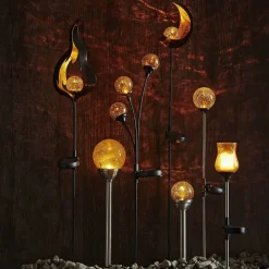 Ledlamp Melilla met grondspies en vlam