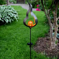 Ledlamp Melilla met grondspies en vlam