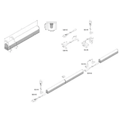 LED-lichtlijst EcoLite F HO opbouw, 4.000K, 90cm