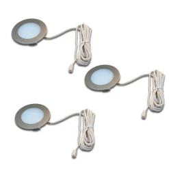 LED-meubellamp FR 55 roestvrijstalen optiek 3/set