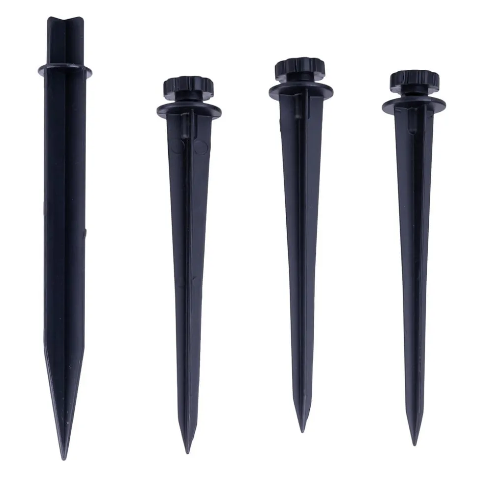 LED-prikspot op zonne-energie SPOTI, zwart, set van 3, IP44