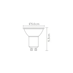 LED-reflector GU10 5W Dim to warm, zwart