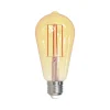 LED-Rustika, gloeidraad, E27, goudkleurig, 7W, 2000K, 650 lumen