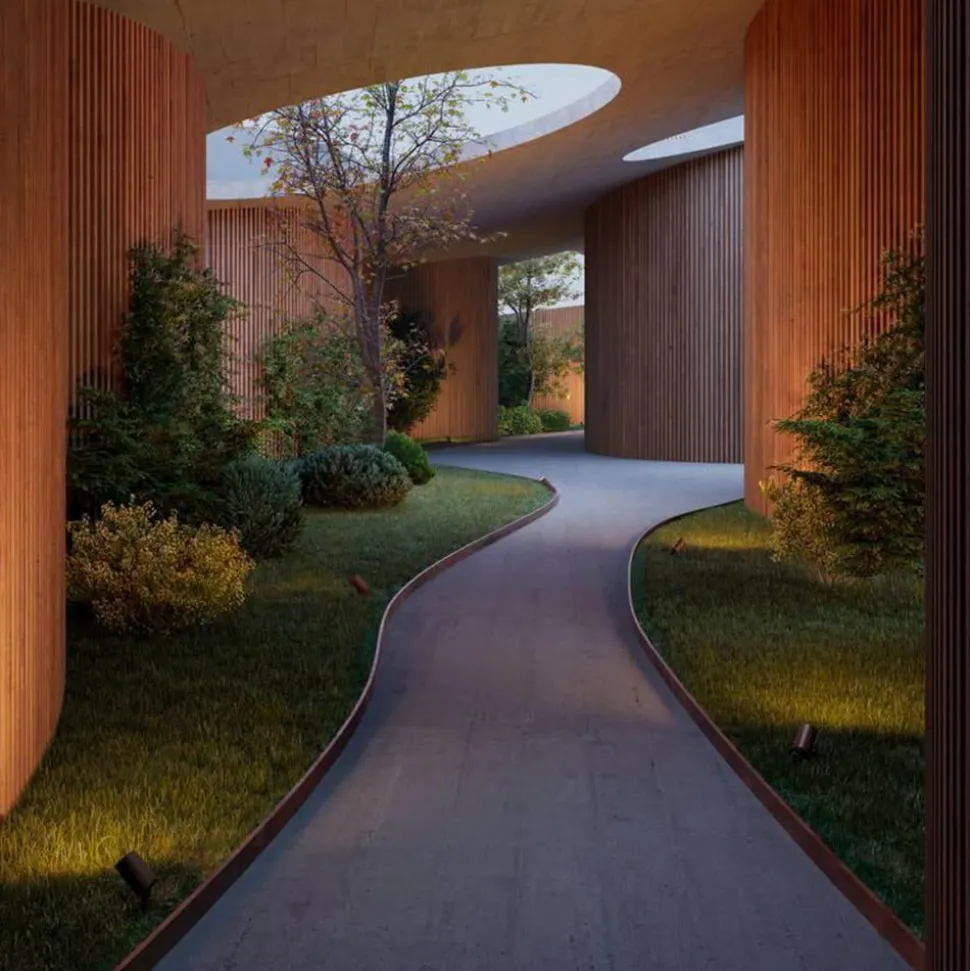 LEDS-C4 Eko buitenspot, zwart, hoogte 15,7 cm, aluminium