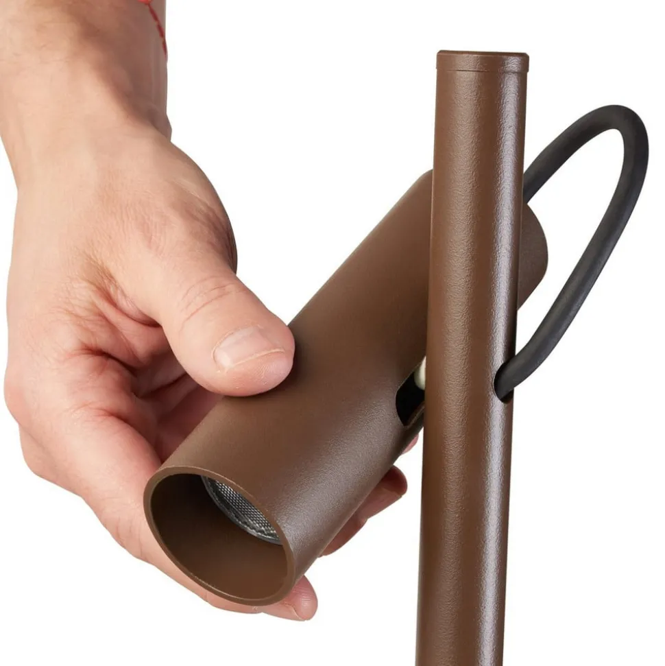 LEDS-C4 Juncus LED prikspot, bruin, 3.000 K