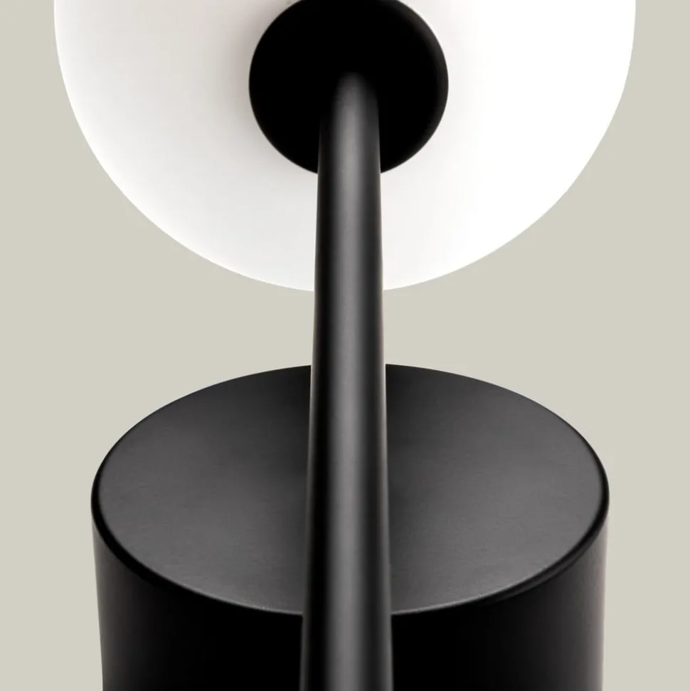 LEDS-C4 LED badkamer wandlamp Bloom IP44, zwart, hoogte 45 cm