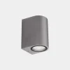 LEDS-C4 LED buiten wandlamp Eko Single, grijs, breedte 7 cm, aluminium
