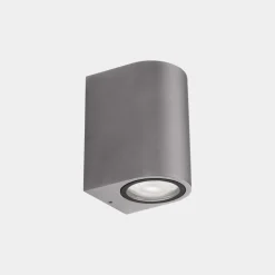 LEDS-C4 LED buiten wandlamp Eko Single, grijs, breedte 7 cm, aluminium