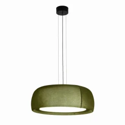 LEDS-C4 LED hanglamp Gong, groen, 2.700 K, Ø 61,2 cm, stof