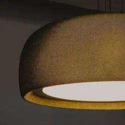 LEDS-C4 LED hanglamp Gong, groen, 2.700 K, Ø 61,2 cm, stof