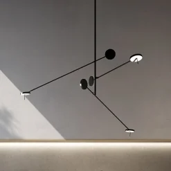 LEDS-C4 LED hanglamp Invisible Triplex, 2.700 K, zwart