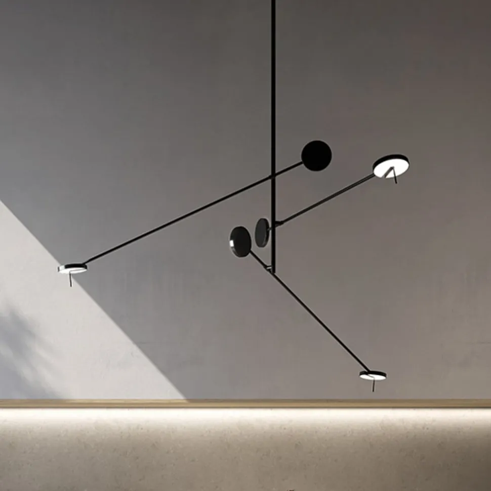 LEDS-C4 LED hanglamp Invisible Triplex, 2.700 K, zwart