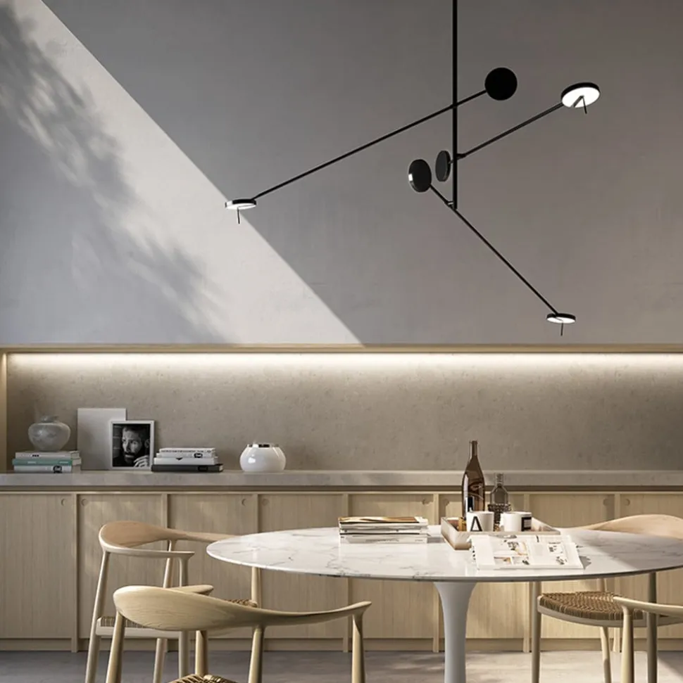 LEDS-C4 LED hanglamp Invisible Triplex, 2.700 K, zwart