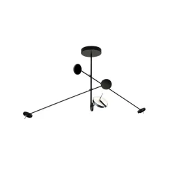 LEDS-C4 LED hanglamp Invisible Triplex, 2.700 K, zwart