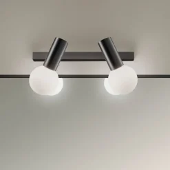 LEDS-C4 Mist badkamer-wandlamp 2-lamps zwart