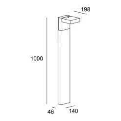 LEDS-C4 Modis CCT antraciet 100cm LED tuinpadverlichting