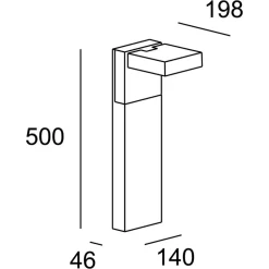 LEDS-C4 Modis CCT antraciet 50cm LED tuinpadverlichting